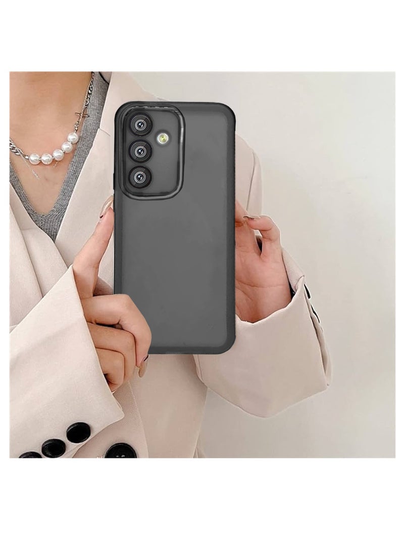 Wtech Soft Transparent TPU Silicone Ultra Thin Phone Stylish Electroplated Camera Border Back Case Cover For Samsung Galaxy F15/M15 Black - Image 3