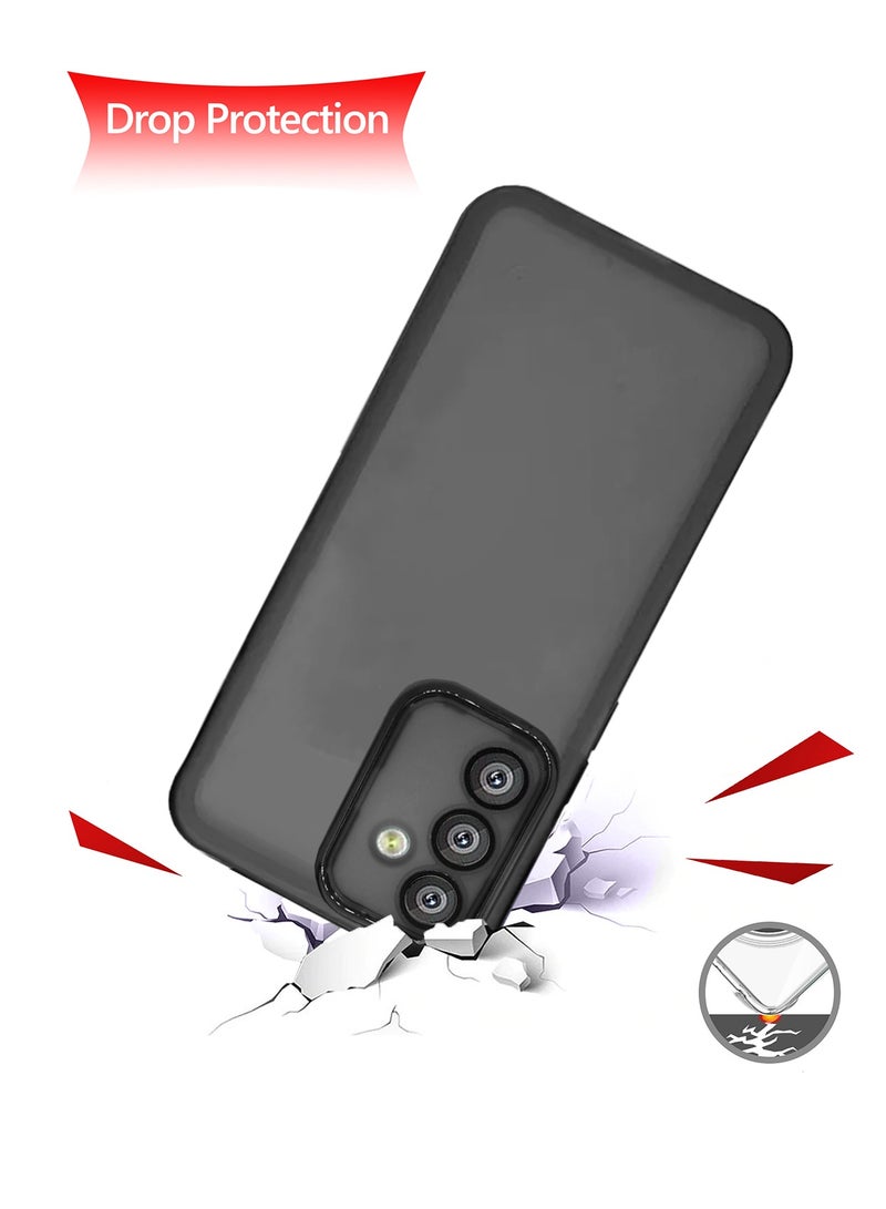 Wtech Soft Transparent TPU Silicone Ultra Thin Phone Stylish Electroplated Camera Border Back Case Cover For Samsung Galaxy F15/M15 Black - Image 4