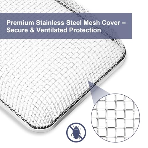 Wadoy RV Furnace Vent Cover,Flying Insect Bug Cover,Stainless Steel Screen to Protect RV Water Heater from External Creature,7.5''x 4.1''x 1.3'' - Image 2