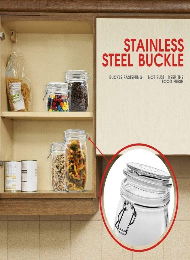 KD ZONE 0.5 Litre Round Clip Top Jar, Clear - Image 5