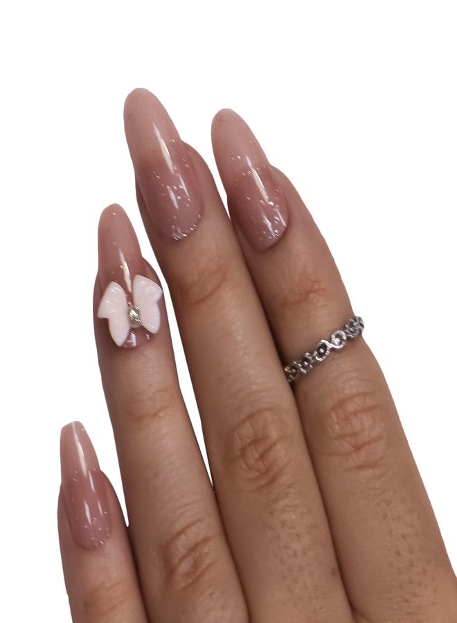 Beromt Press On Nails Set Of Full Fake Nails For Bridal and Party Salon Ready - BFN692BPN - Image 2