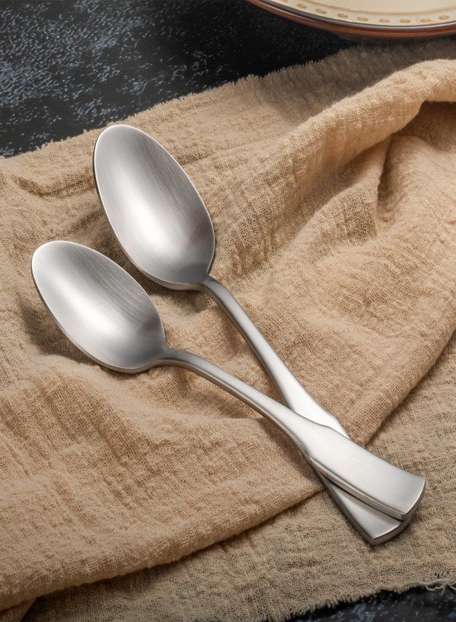 Alata Kate Satin 40-Piece Silverware Set,Service for 8,Stainless Steel Flatware Set,Matte Satin Polished Cutlery Set,Dishwasher Safe - Image 5