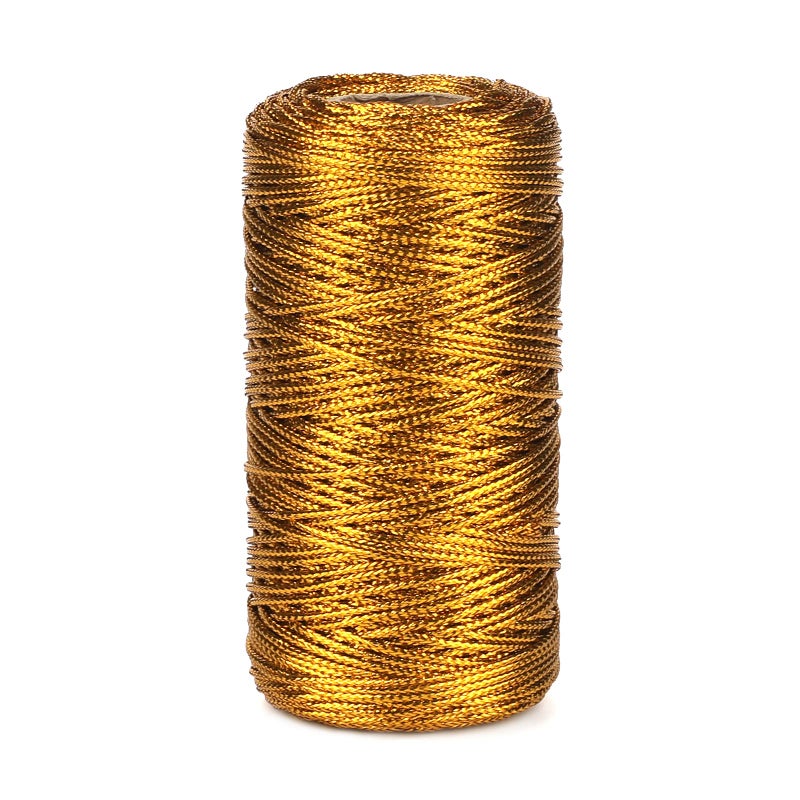 JijAcraft 100M Gold String Twine 15MM Thick Christmas Craft Cord for Decoration