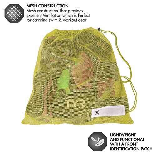 TYR unisex adult Equipment - Bags ALNCE MESH, YELLOW, ALL US - Image 2
