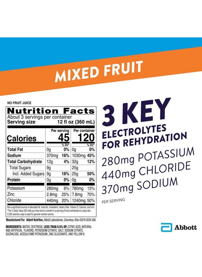 Pedialyte - Mixed Fruit Electrolyte Solution, 33.8 Fl Oz Bottle - Image 1
