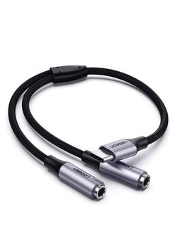 erorex USB-C to 3.5 mm Headphone Jack Adapter Type C to Dual 3.5mm Audio Stereo Y Splitter Cable Headset Splitter Cord Compatible for Huawei P30 Pro, Oneplus 7 Pro/ 7T(not compatible for Samsung)  - Image 1