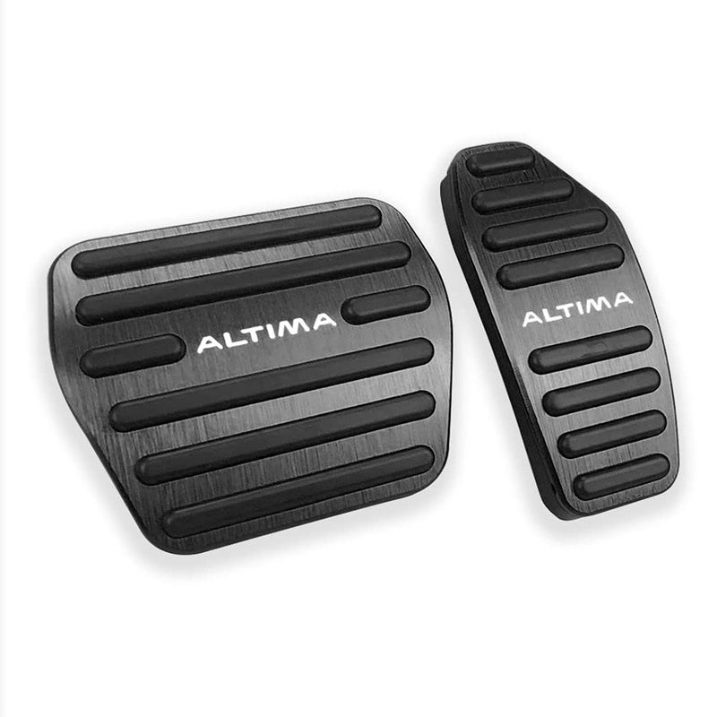 LEXLEY 2PCS AntiSlip Aluminum Brake Gas Pedal PadsAuto No Drilling Accelerator Pedal Covers For Nissan Altima 2019 2020 2021 2022 2023 2024 2025BLACK