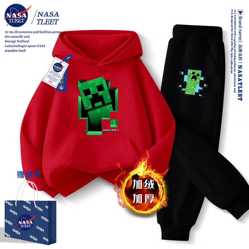 Nasa Joint New Cartoon Game My World Coeur Fear Casual Jacket Hooded Pullover Student Wei Yi Tide - Image 1