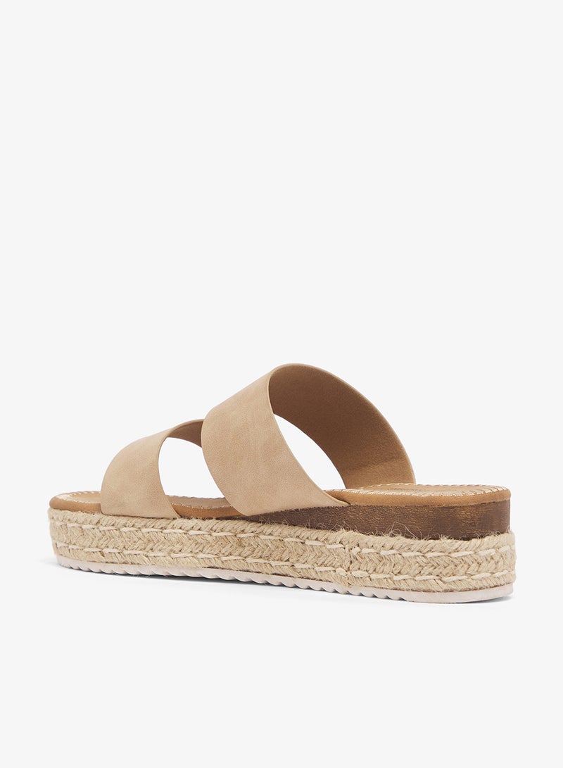 Savannah Collection Low Wedged Flatform Sandal - Image 3