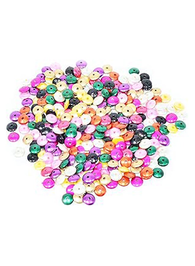 Multicolor 500 pcs Flat Disc Acrylic Beads for Jewelry Making  - Image 1