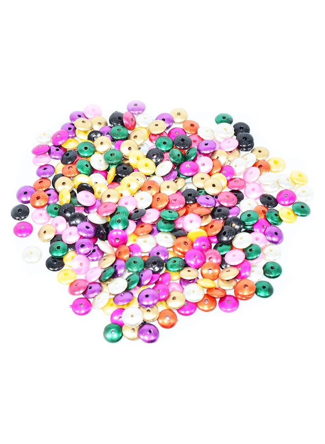 Multicolor 500 pcs Flat Disc Acrylic Beads for Jewelry Making  - Image 4