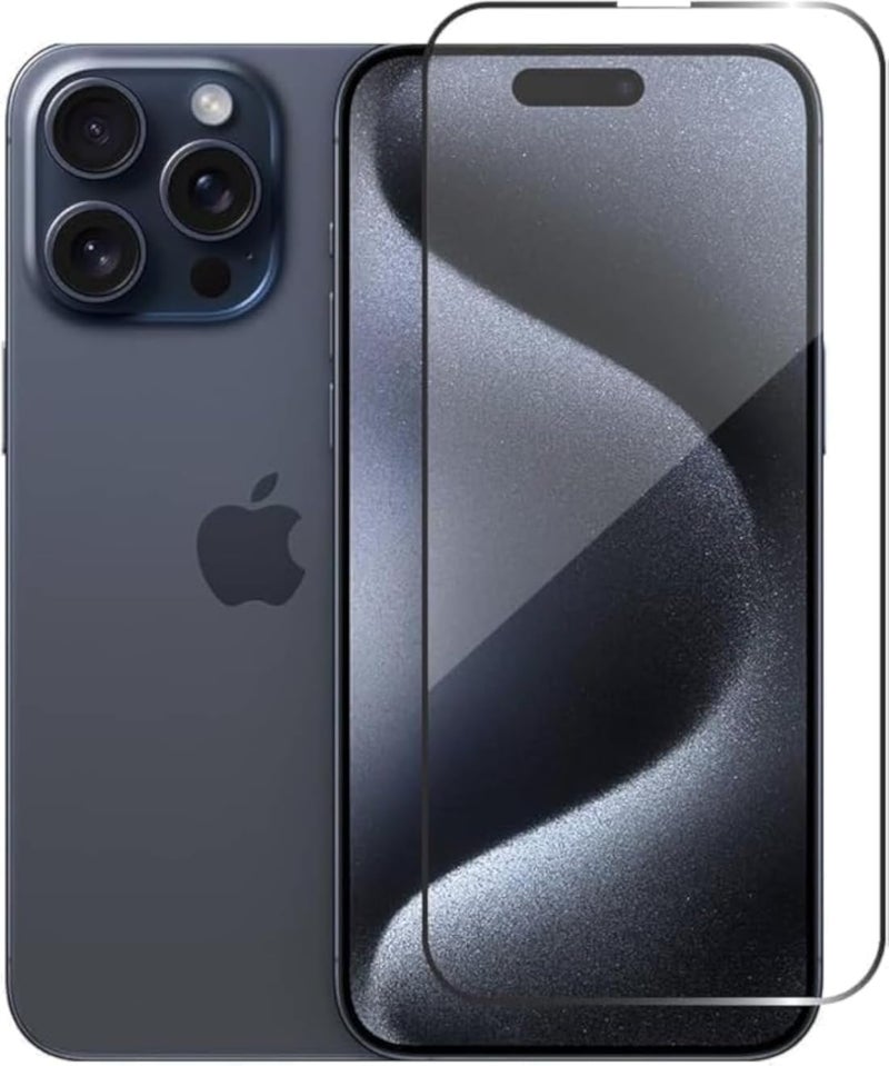 Dl3 Mobilak iPhone Screen Protector,Tempered Glass Film for iPhone, 9H Mobile Phone Screen Protectors Anti-Scratch Anti-Shatter Anti-Impact Bubble Free Ultra Resistant HD Clear (iPhone 15 Pro Max)