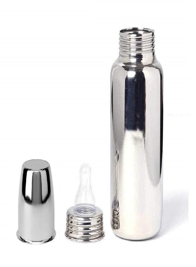 RB POINT Stainless Steel Baby Feeding Bottle for Kids/Steel Feeding Bottle for Milk and Baby Drinks Zero Percent Plastic No Leakage (240 ML Bottle) - Image 2