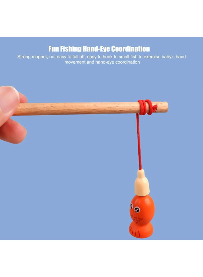 لعبة صيد المغناطيس خشبية لعبة صيد خشبية مصنفة للأطفال ألعاب ألغاز خشبية للأطفال الصغار - Image 4