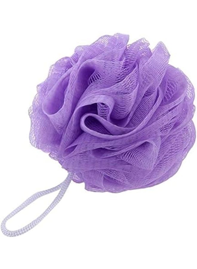 3 Piece Round Bath Loofah Set - Soft Multicolor Bath Loofah Ideal for Exfoliating and Deep Cleansing, Antibacterial, Daily Use for Women and Men-color may vary - Image 4