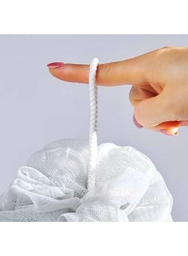 3 Piece Round Bath Loofah Set - Soft Multicolor Bath Loofah Ideal for Exfoliating and Deep Cleansing, Antibacterial, Daily Use for Women and Men-color may vary - Image 2