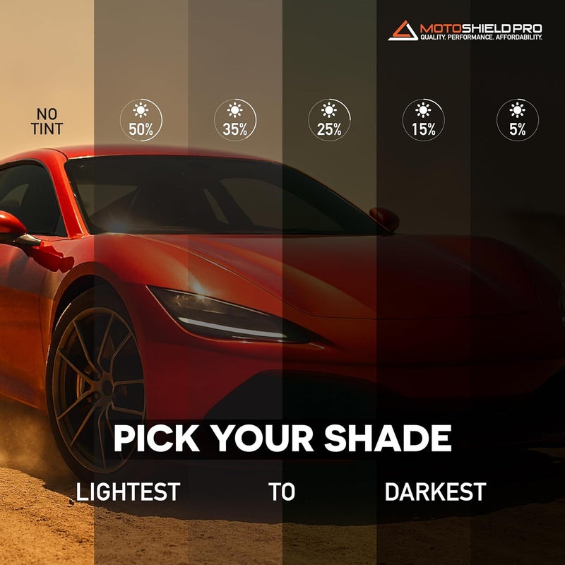 MotoShield Pro Professional Carbon Window Tint Film - 35% VLT (30” x 10’ Roll) - Reduces Heat & Blocks 99% UV Rays - Image 3