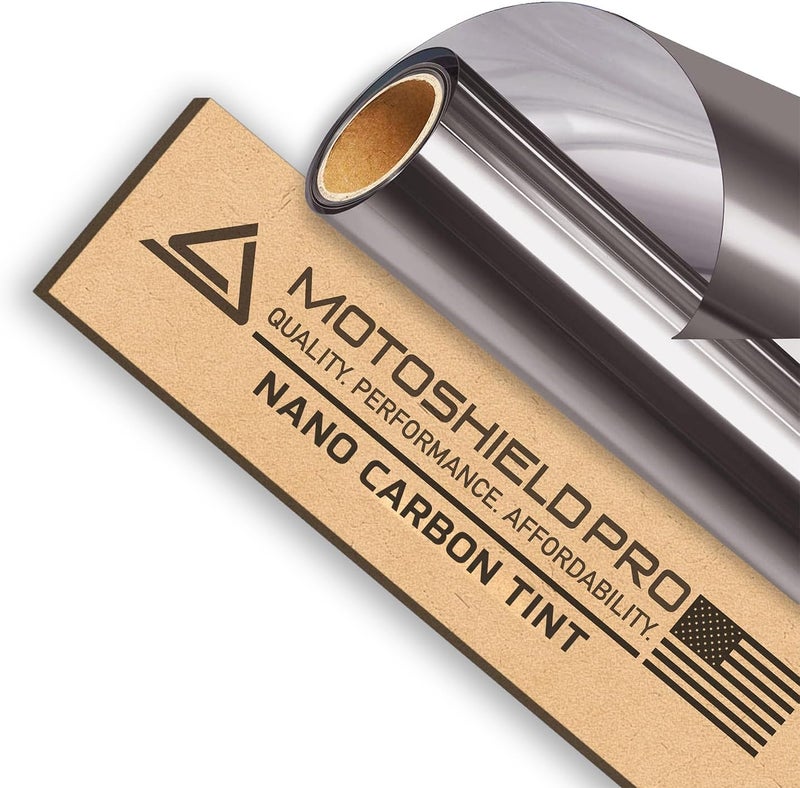 MotoShield Pro Professional Carbon Window Tint Film - 35% VLT (30” x 10’ Roll) - Reduces Heat & Blocks 99% UV Rays - Image 1