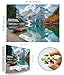 MINIWAN Braies Lake Jigsaw Puzzles 1000 Pieces Nature Landscape Puzzles for Adults 1000 Pieces with Letters on Back Hard Impossible Difficult Challenging Family Puzzle Mountain Lake Scenery Puzzles - Image 4