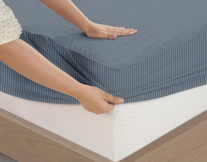 BSB HOME Premium Cotton Water-Resistant Mattress Protector with All Round Elastic Fitted- Breathable, Noiseless, Bed Cover, Hypoallergenic & Washable - (78 x 72 + 10 Inches, Color- Grey) - Image 5