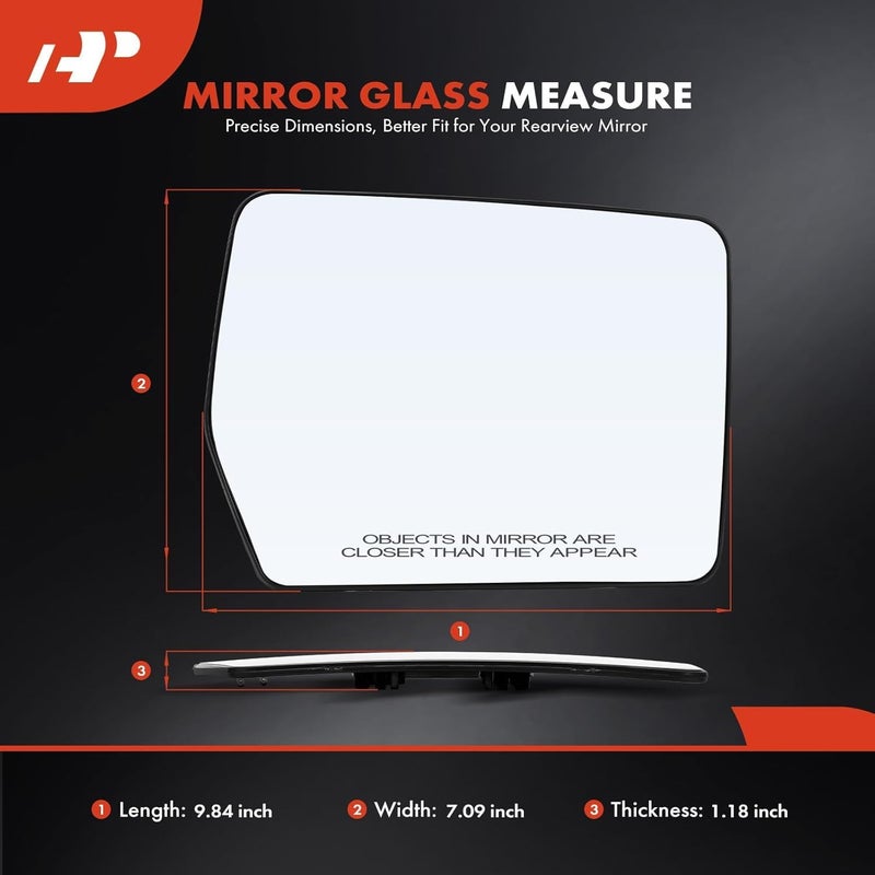 A-Premium Right Passenger Side Heated Mirror Glass Replacement - Image 4