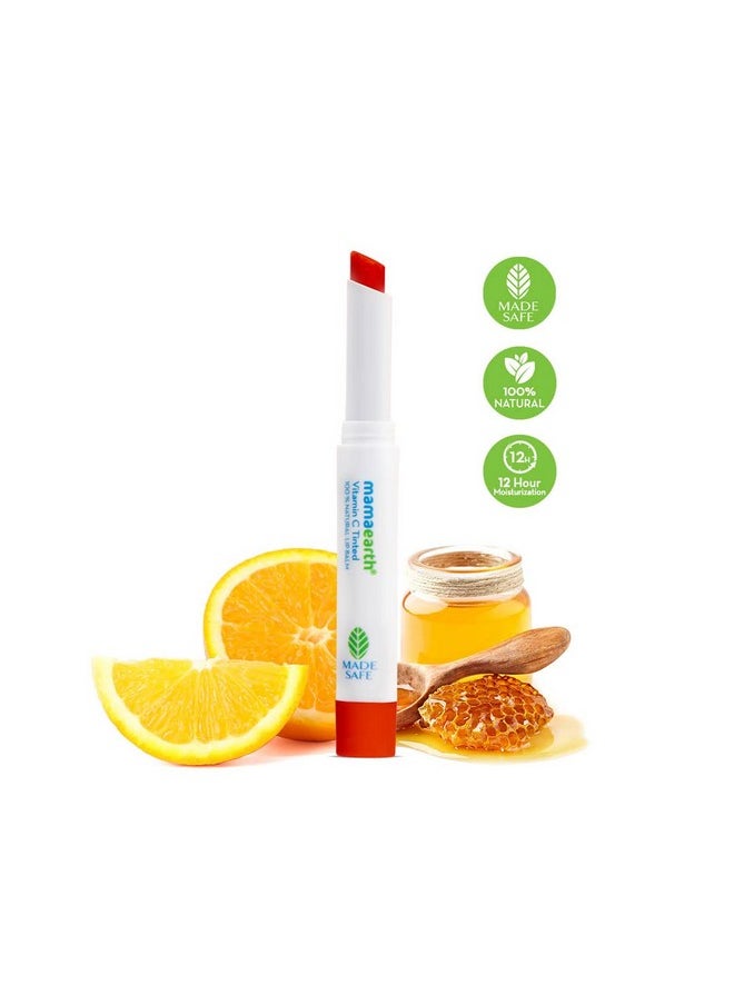 Mamaearth Vitamin C Tinted 100% Natural Lip Balm For Lip Lightening, With Vitamin C & Honey For 12 Hour Moisturization 2 G  - Image 3