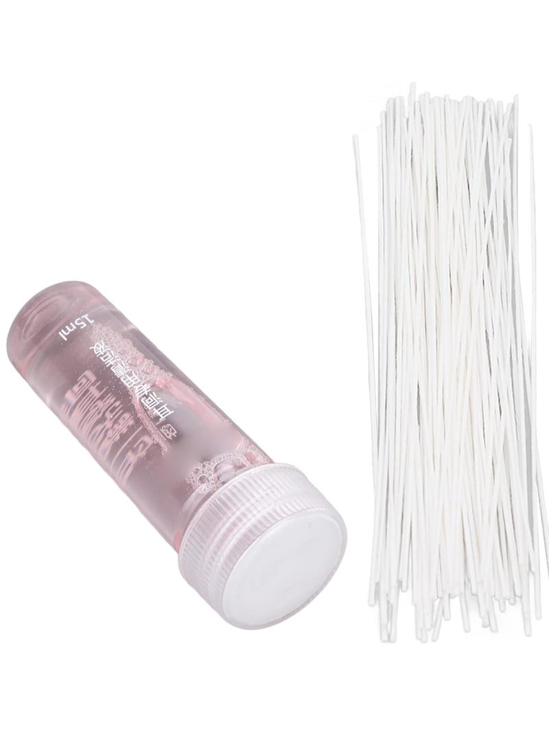 Akozon Akozon 70pcs Ear Hole, Floss Odor Removal 15ml Earrings Cleaning Solution Liquid Care Cleaner Kit (Rose) Piercing Aftercare Set for Girls Women Men  - Image 3