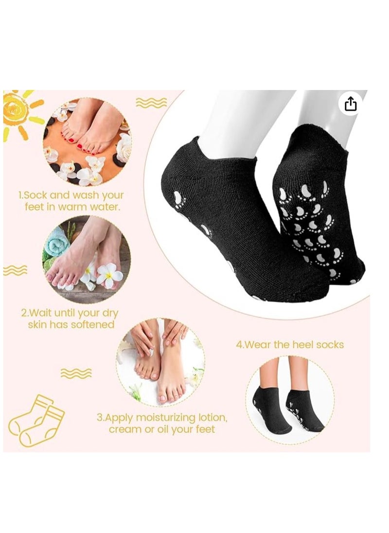 eBasket Silicone lined wool sock with aromatic oils to treat dry and cracked feet (free size) equipped with silicone pieces at the bottom of the foot to prevent slipping (colour may vary)  - Image 1