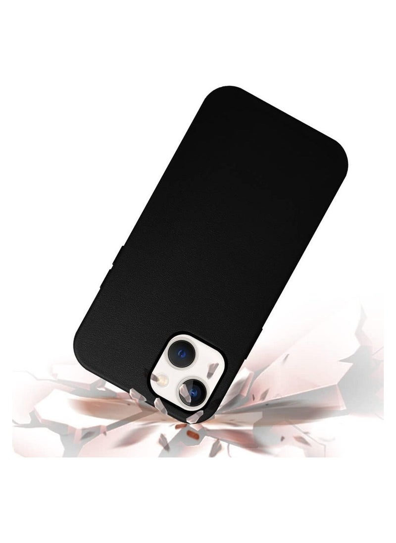 Case Compatible With iPhone 14 Pro Max Mag-Safe Noble Collection Premium PC+PU Leather Case with Official Design Phone Cover Anti-Fingerprint Scratch Resistance, A+ Leather Material (Black)  - Image 3