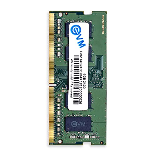 EVM 4GB DDR4 Laptop RAM 2400MHz SO-DIMM – 1.2V Low Voltage, 260-PIN Pin, Intel & AMD Compatible, High-Speed Laptop Memory Upgrade – 10 Year Warranty (EVMT4G2400S84P) - Image 1