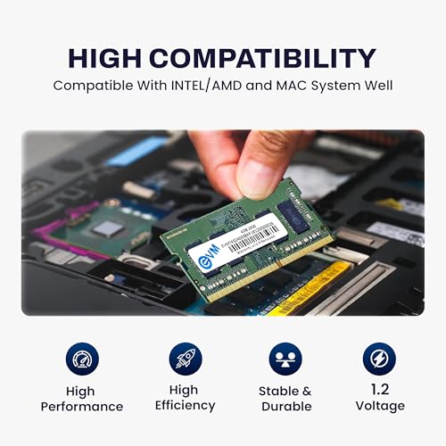 EVM 4GB DDR4 Laptop RAM 2400MHz SO-DIMM – 1.2V Low Voltage, 260-PIN Pin, Intel & AMD Compatible, High-Speed Laptop Memory Upgrade – 10 Year Warranty (EVMT4G2400S84P) - Image 5