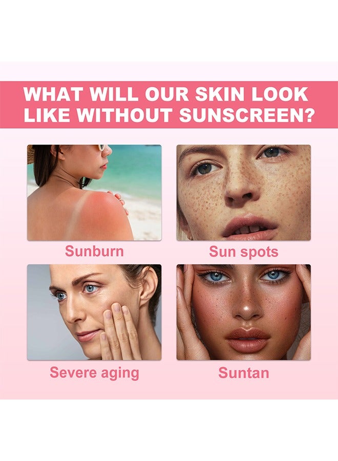 EELHOE Rose Essence Sunscreen SPF90+, 2-in-1 Hydrating & Soothing Moisturizer & Face Sunscreen, Broad Spectrum Protection, Hypoallergenic for Sensitive Skin 45g - Image 3