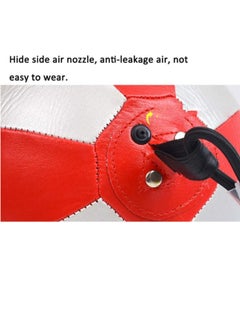 Generic Boxing Speed Ball Punching Ball Hanging Reflex Striking Bag Suspended Double End Adult Exercise Floor to Ceiling Bag Training Combat Ball Speedball Set M Silver + Red  - Image 4