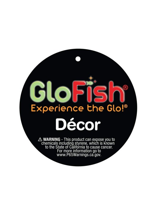 جلو فيش ديكور حوض أسماك نباتي من GloFish، بنفسجي ووردي كبير، فلورسنت تحت ضوء LED أزرق  - Image 4