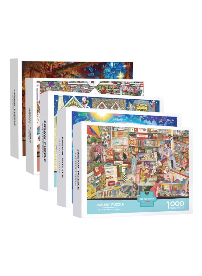 Stock Youth 14 Years Old Stress Relief 1000 Pieces Paper Puzzles Educational Toys Brain Teaser Fun DIY Craft Gift-Color:Ferris Wheel - Image 2