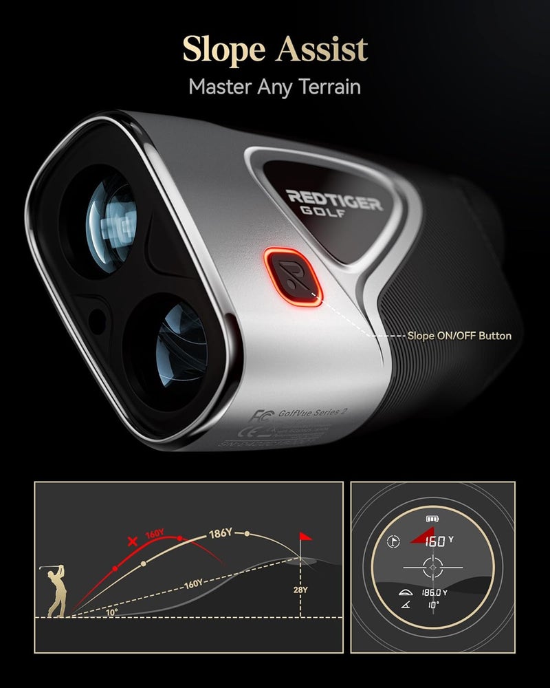 REDTIGER Golf Range Finder - 1200 Yards with Slope, Light-Adaptive Display, 7X Magnification - Image 5