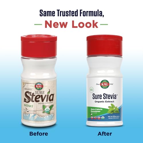 KAL Sure Stevia Extract, Organic Stevia Powder, Low Carb, Zero Calorie Sweetener, Keto Friendly, Great Taste, Low Glycemic, Vegan, Gluten Free, No Fillers, 60-Day Guarantee, Approx. 690 Servings, 1.3oz - Image 2