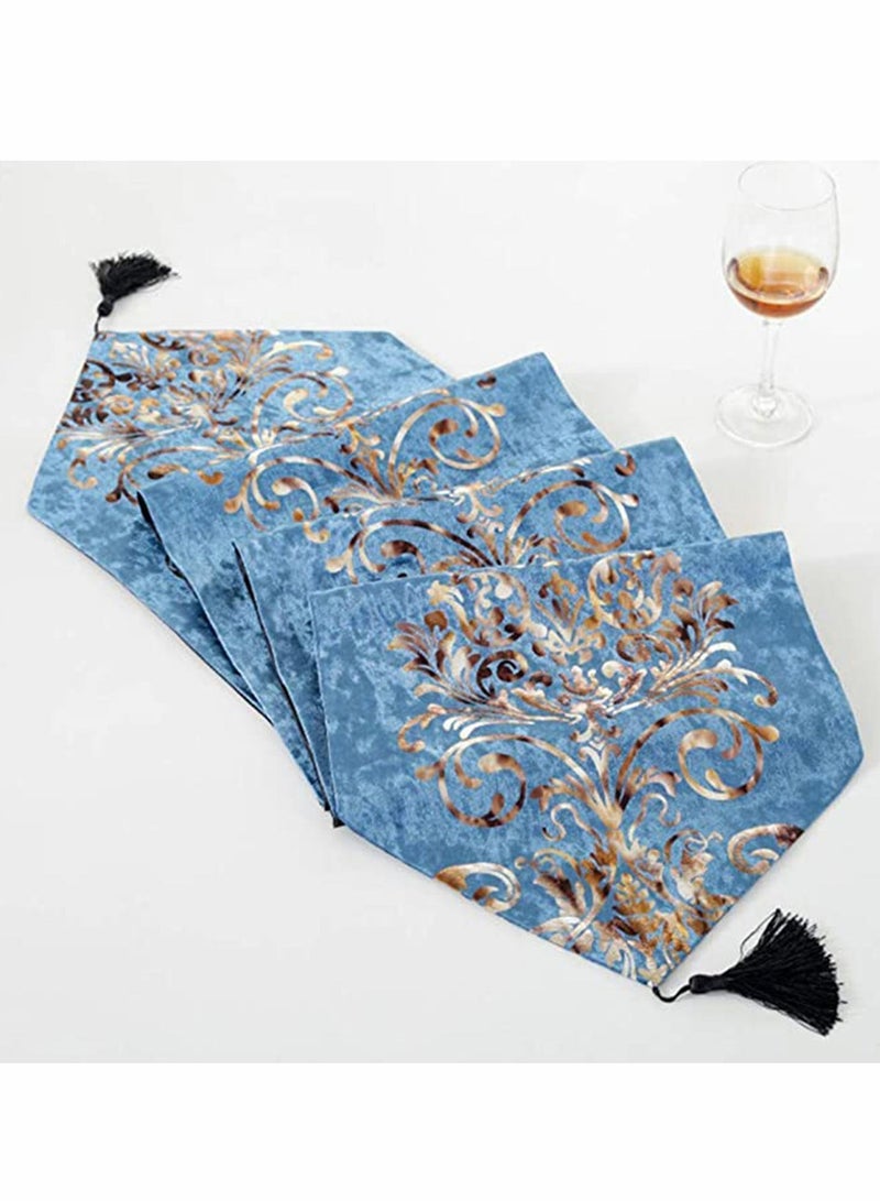 NIBEMINENT Table runner decor Linen table Autumn Dining Outdoor decoration Solid color 32 x 180 cm(black) - Image 3