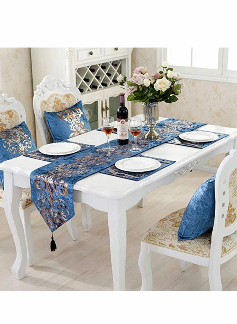 NIBEMINENT Table runner decor Linen table Autumn Dining Outdoor decoration Solid color 32 x 180 cm(black) - Image 4