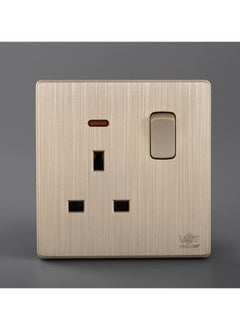 Vooltex 13 amps Piano Style Socket White with Switch  - Image 1