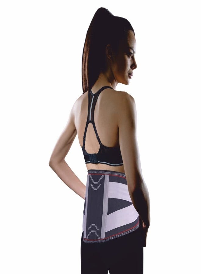 Vissco Lumbo Sacral Corset (With Double Strap) for Back Pain Relief, Lower Back support for Women and Men - Grey - Image 1