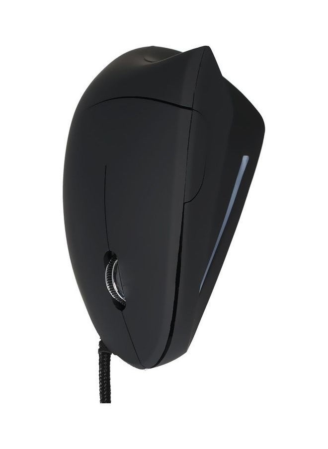 ماوس عمودي ضوئي بمنفذ USB لون أسود