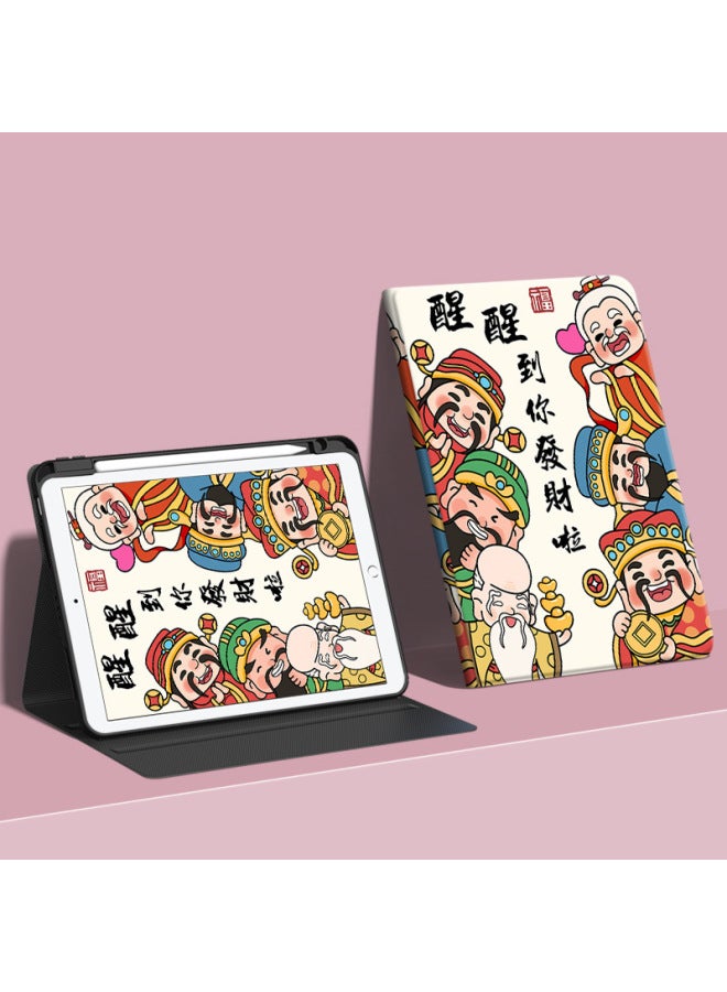 Suitable For Apple Ipad Protective Case With Pen Slot 9/10 Generation 10.9/10.2/9.7 Inch Pro11/air45 Shell-Color:T188 Until You Make A Fortune 【book Pen Slot】】-Applicable Model:iPad Pro 2018 Edition Full Screen (11 Inches)