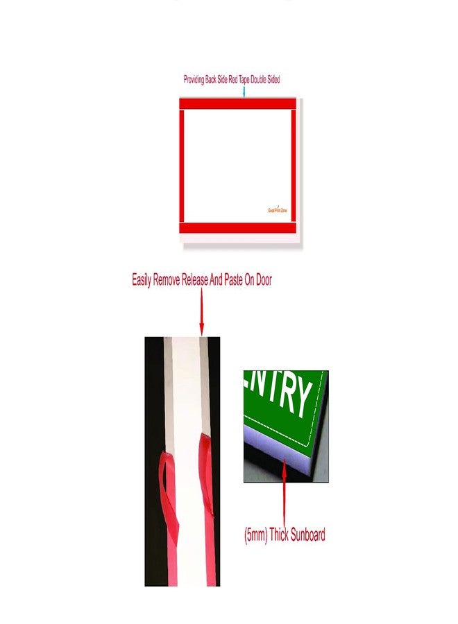 Good Print Zone : Gate Entry Signboard Size 6"X12" IInch 5mm Thick Suuboard With Gloss Lamination Waterproof Pack 1 Pcs - Image 3