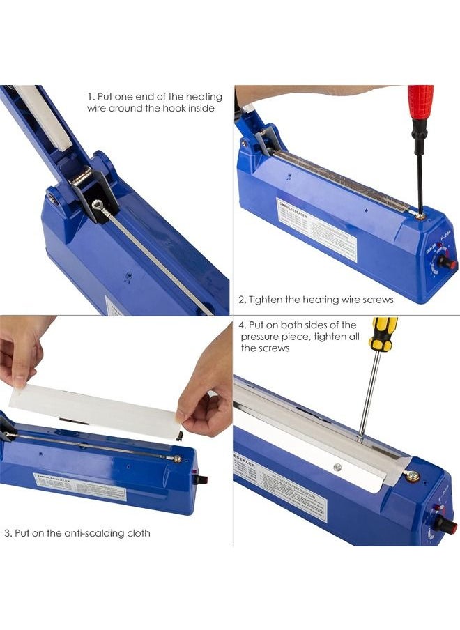Arabest Impulse Heat Sealer,Poly Mylar Plastic Bag Sealer,Manual Heat Sealing Machine,Home Restaurant Food Snacks Storage Manual Packaging Machine  - Image 4