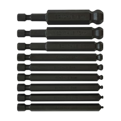 Bondhus 10899 Set of 9 Balldriver Power Bits, sizes 2-12mm - Image 1