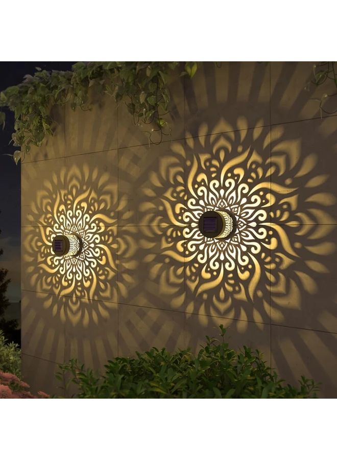 73Hours Solar Outdoor Wall Lights 2 Packs Warm Light For Garden Patio Balcony - Image 5
