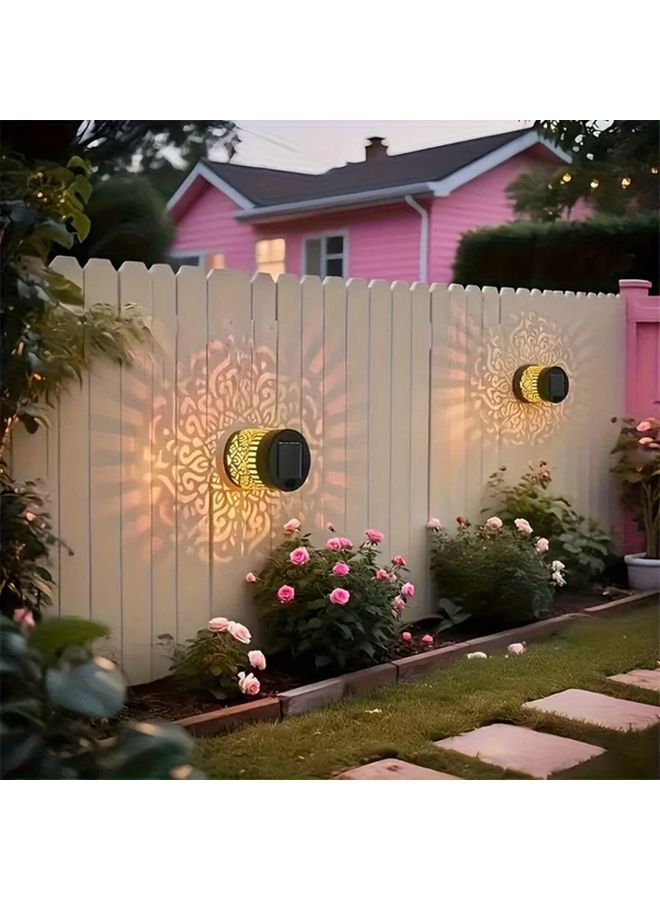 73Hours Solar Outdoor Wall Lights 2 Packs Warm Light For Garden Patio Balcony - Image 4