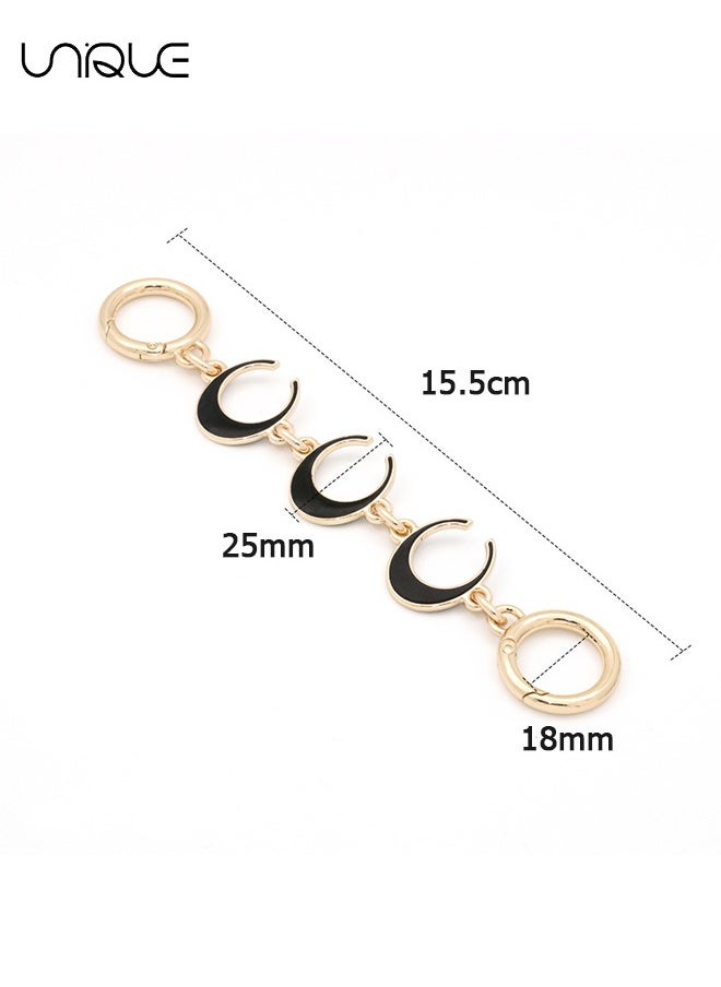 Unique - 2Pcs Purse Strap Extender,  Handbag Chain Extender Moon Shape, Bag Strap DIY Extender Replacement for Cross Body Bag Purse Handbags Shoulder Bag - Image 1