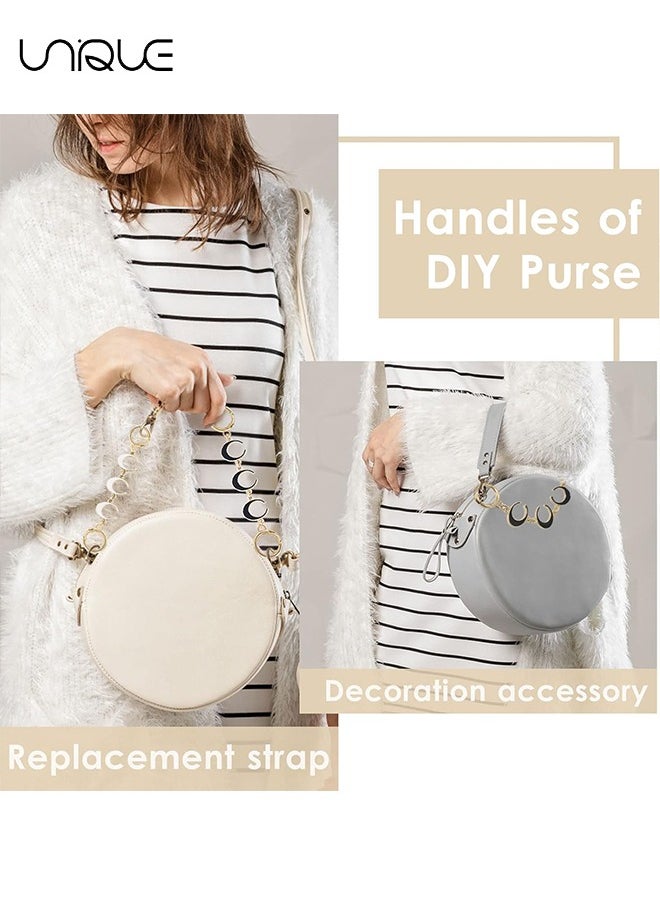 Unique - 2Pcs Purse Strap Extender,  Handbag Chain Extender Moon Shape, Bag Strap DIY Extender Replacement for Cross Body Bag Purse Handbags Shoulder Bag - Image 1